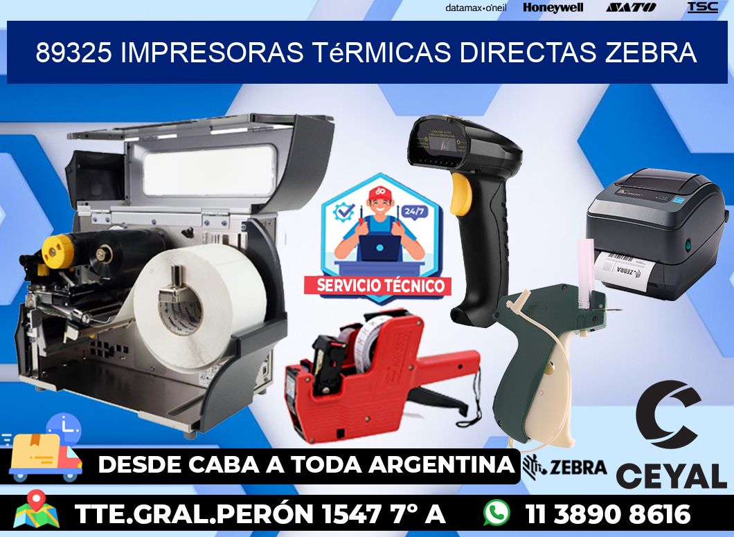 89325 impresoras térmicas directas zebra
