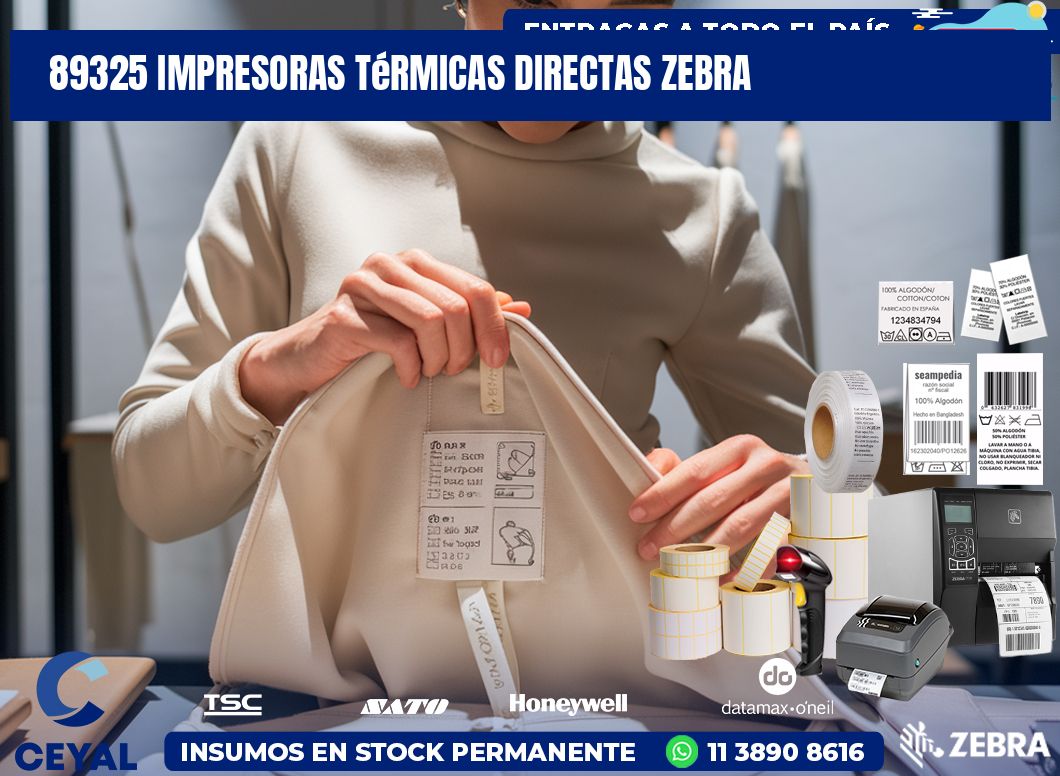 89325 impresoras térmicas directas zebra