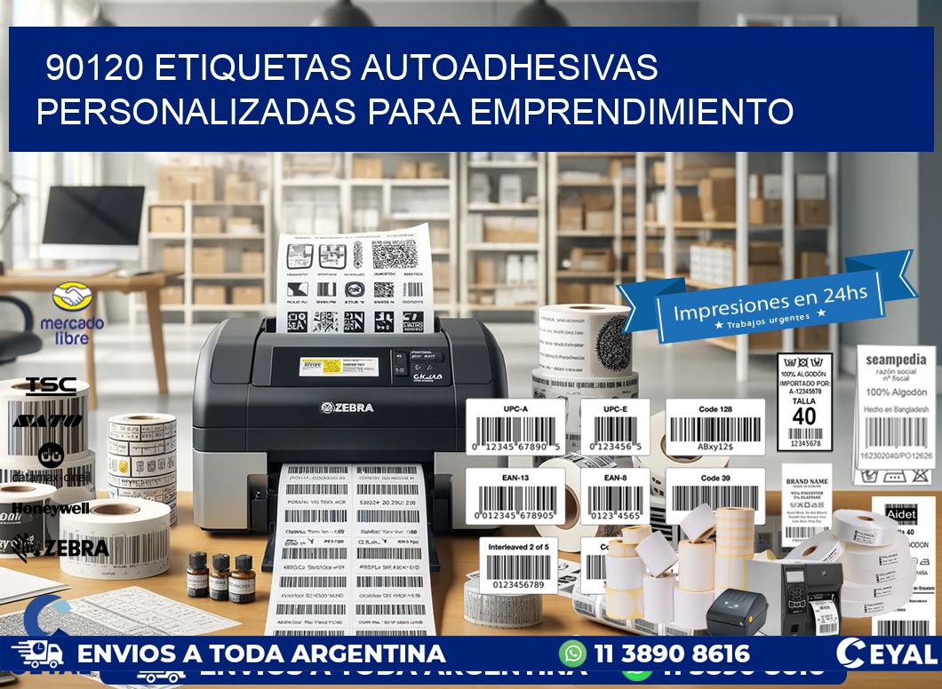 90120 etiquetas autoadhesivas personalizadas para emprendimiento