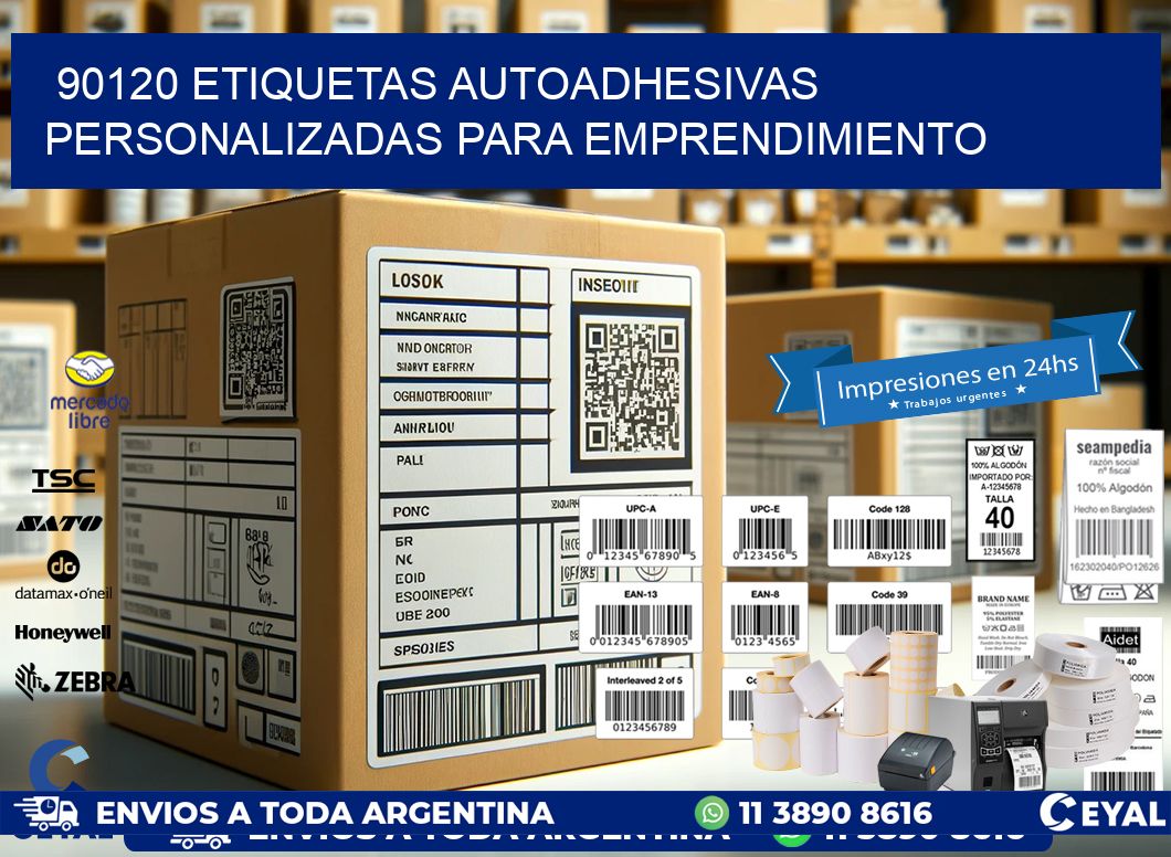 90120 etiquetas autoadhesivas personalizadas para emprendimiento