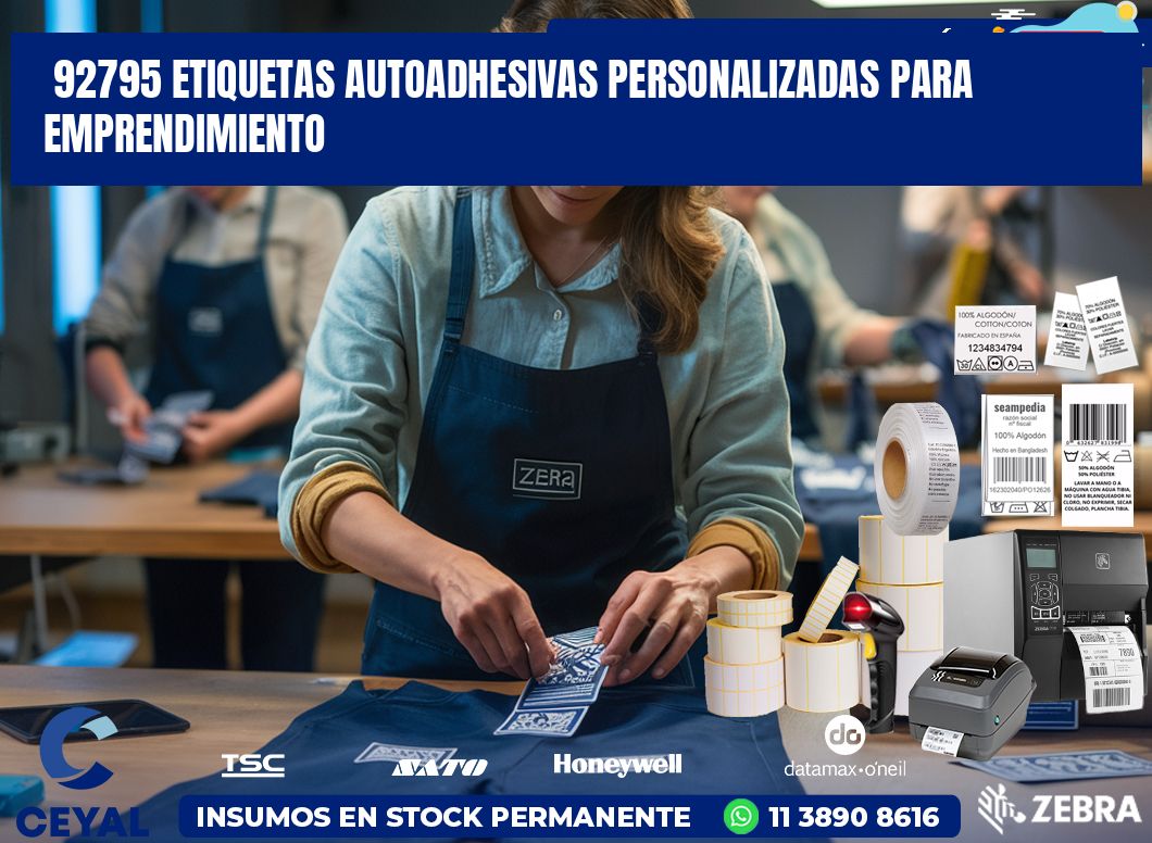 92795 etiquetas autoadhesivas personalizadas para emprendimiento