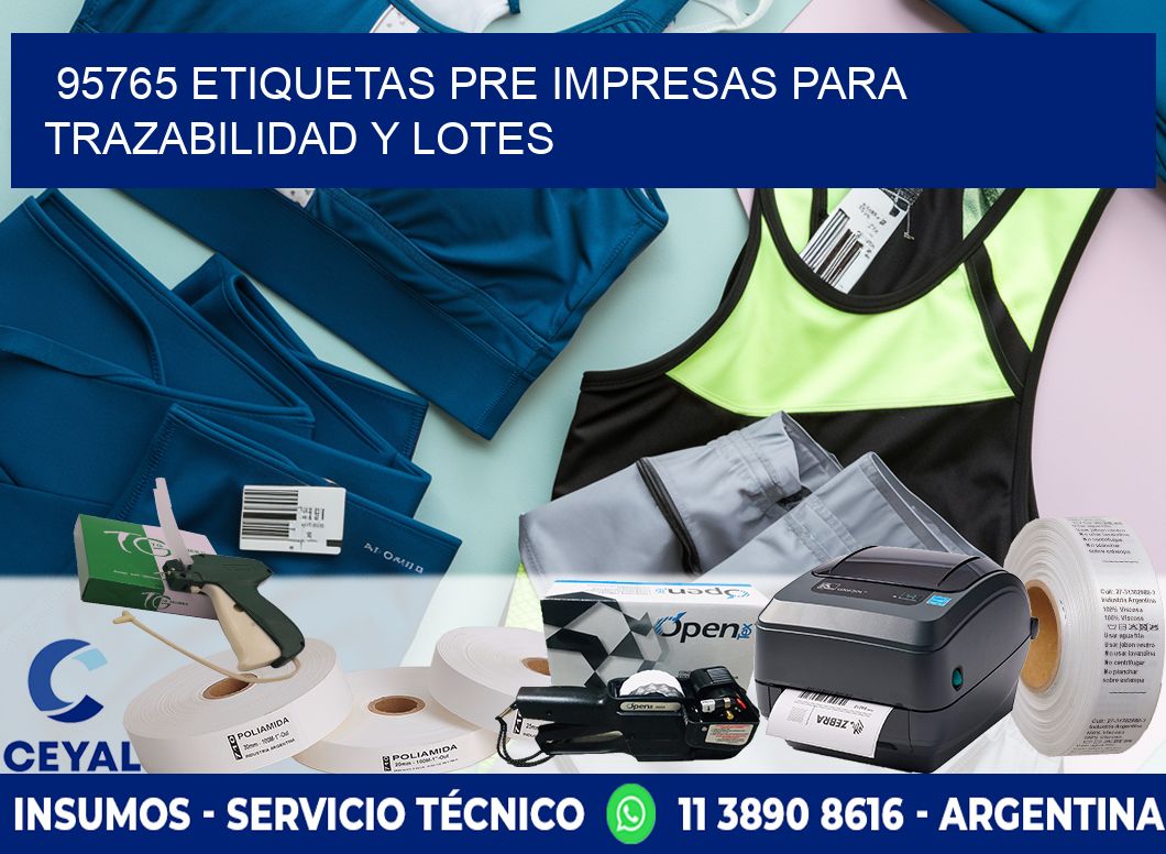 95765 etiquetas pre impresas para trazabilidad y lotes