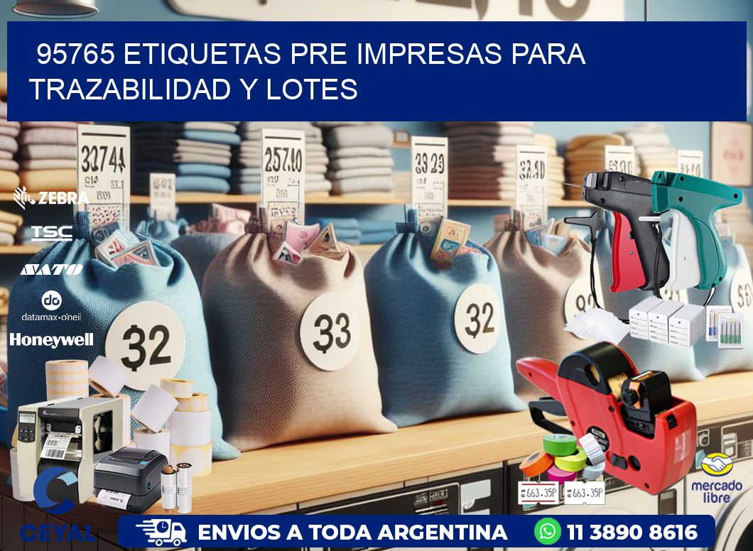 95765 etiquetas pre impresas para trazabilidad y lotes