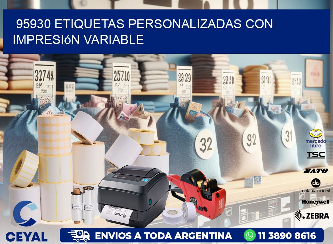 95930 etiquetas personalizadas con impresión variable