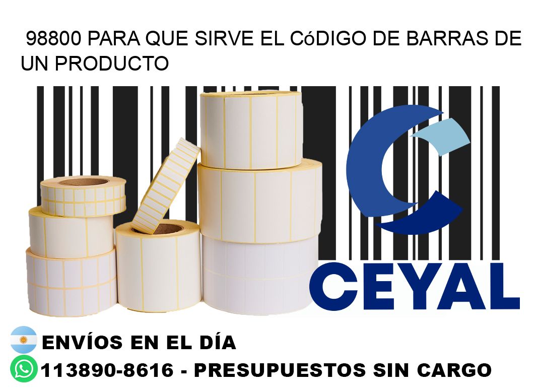 98800 Para que sirve el código de barras de un producto