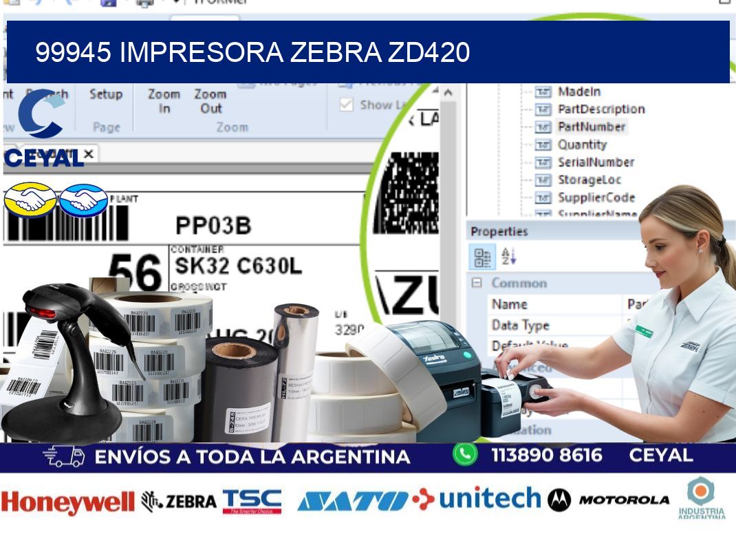 99945 Impresora Zebra ZD420
