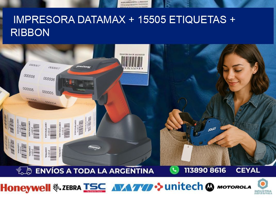 impresora DATAMAX + 15505 etiquetas + ribbon