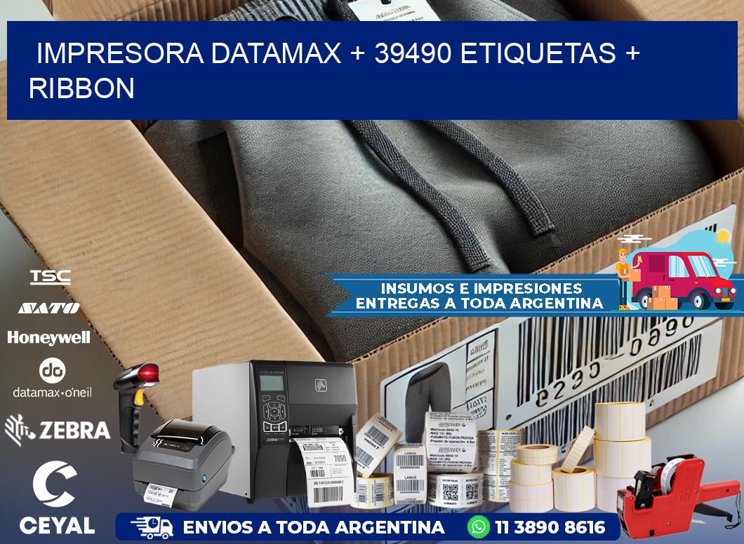 impresora DATAMAX + 39490 etiquetas + ribbon