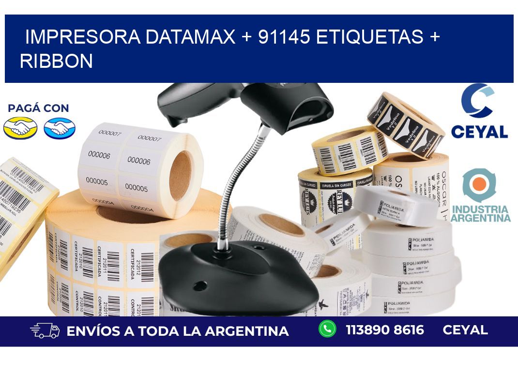 impresora DATAMAX + 91145 etiquetas + ribbon