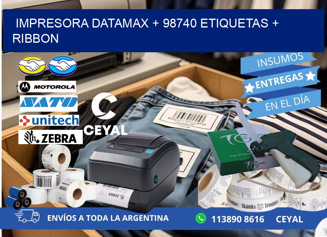 impresora DATAMAX + 98740 etiquetas + ribbon