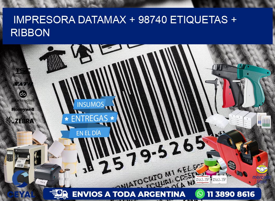 impresora DATAMAX + 98740 etiquetas + ribbon