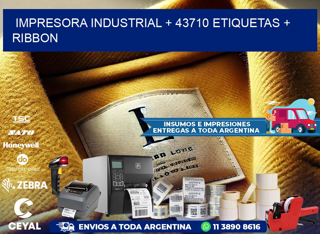 impresora industrial + 43710 etiquetas + ribbon
