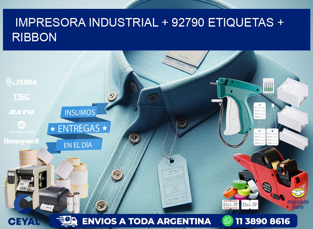 impresora industrial + 92790 etiquetas + ribbon