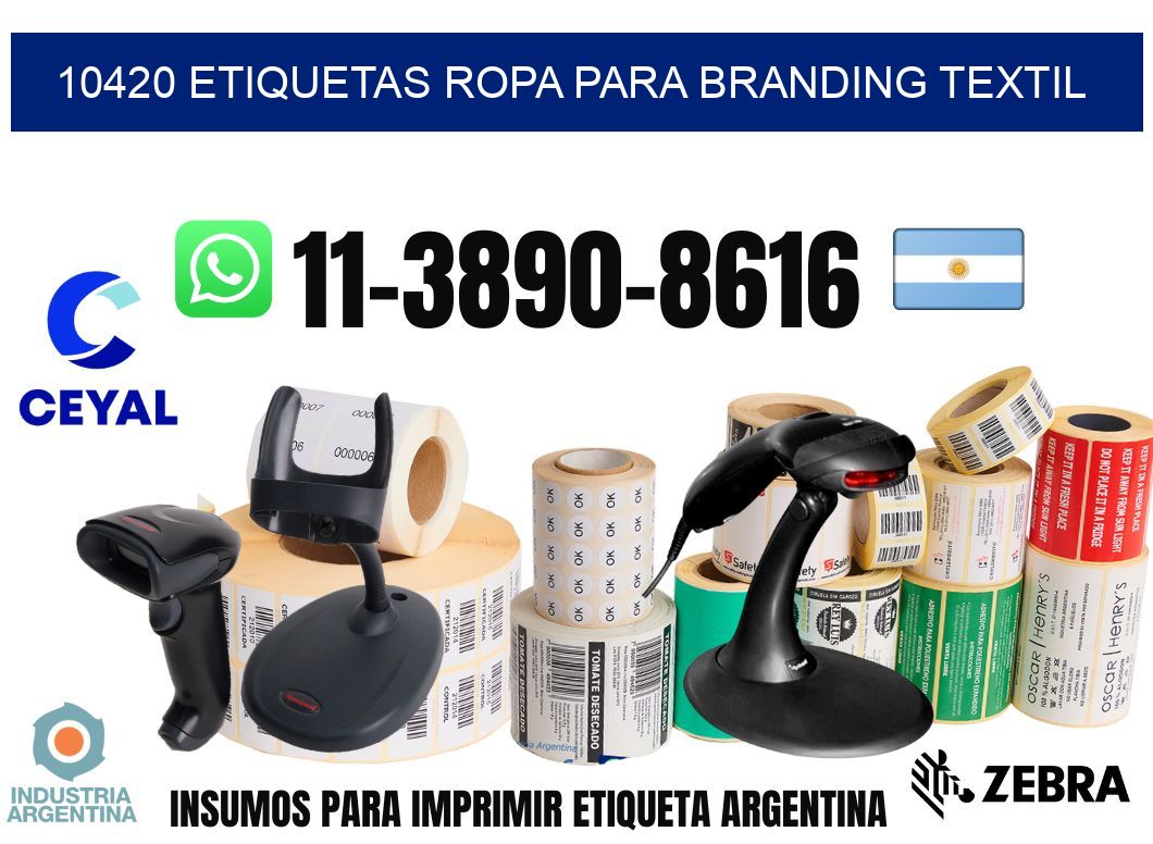 10420 Etiquetas ropa para branding textil