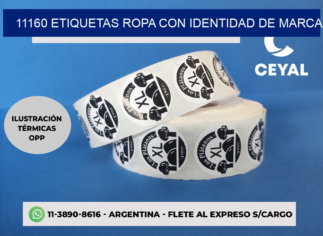 11160 Etiquetas ropa con identidad de marca