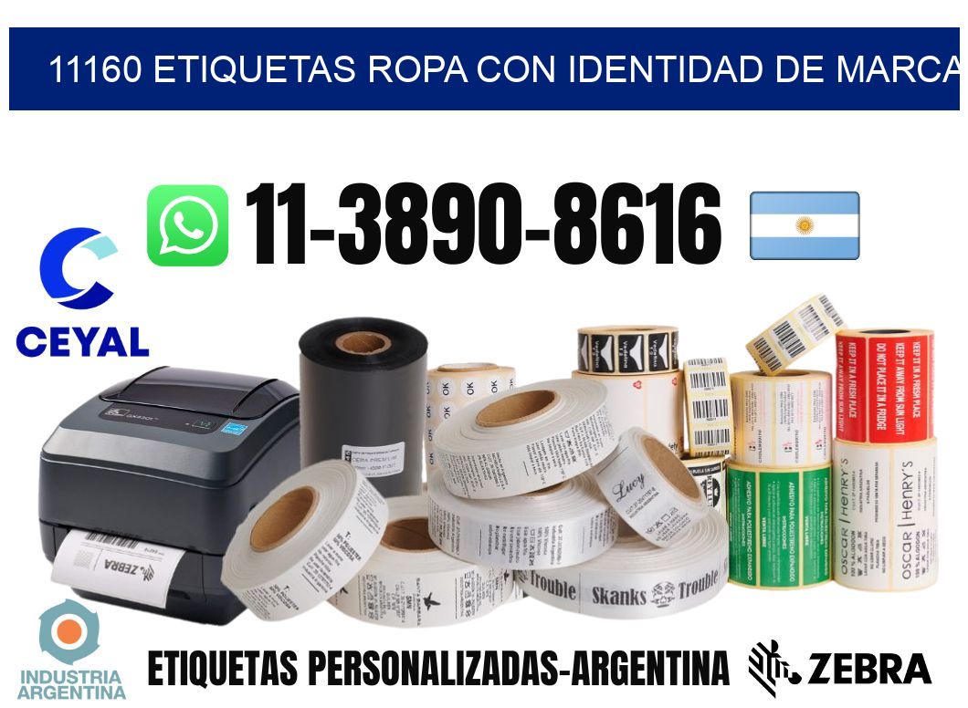 11160 Etiquetas ropa con identidad de marca