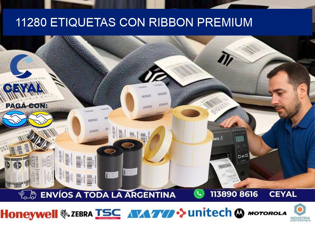 11280 etiquetas con ribbon premium