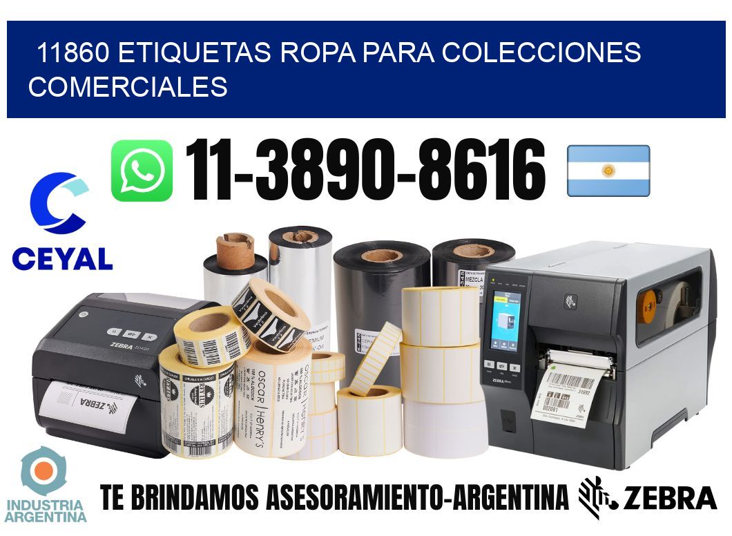 11860 Etiquetas ropa para colecciones comerciales