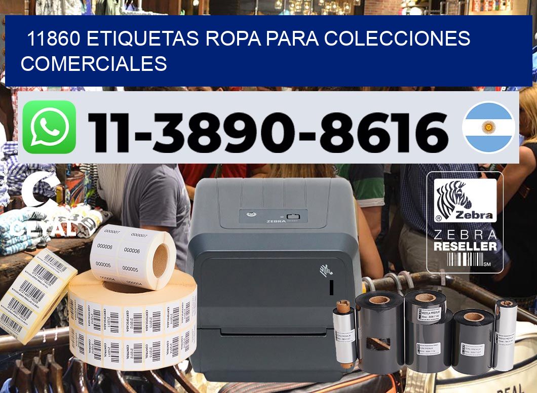 11860 Etiquetas ropa para colecciones comerciales
