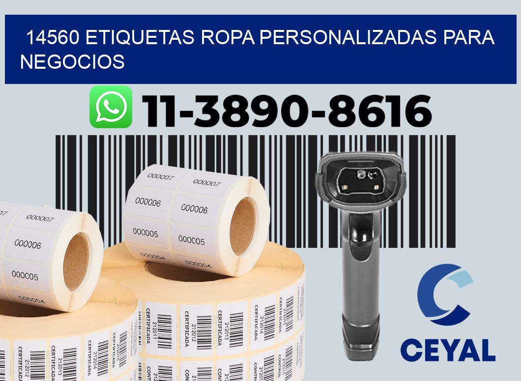 14560 Etiquetas ropa personalizadas para negocios