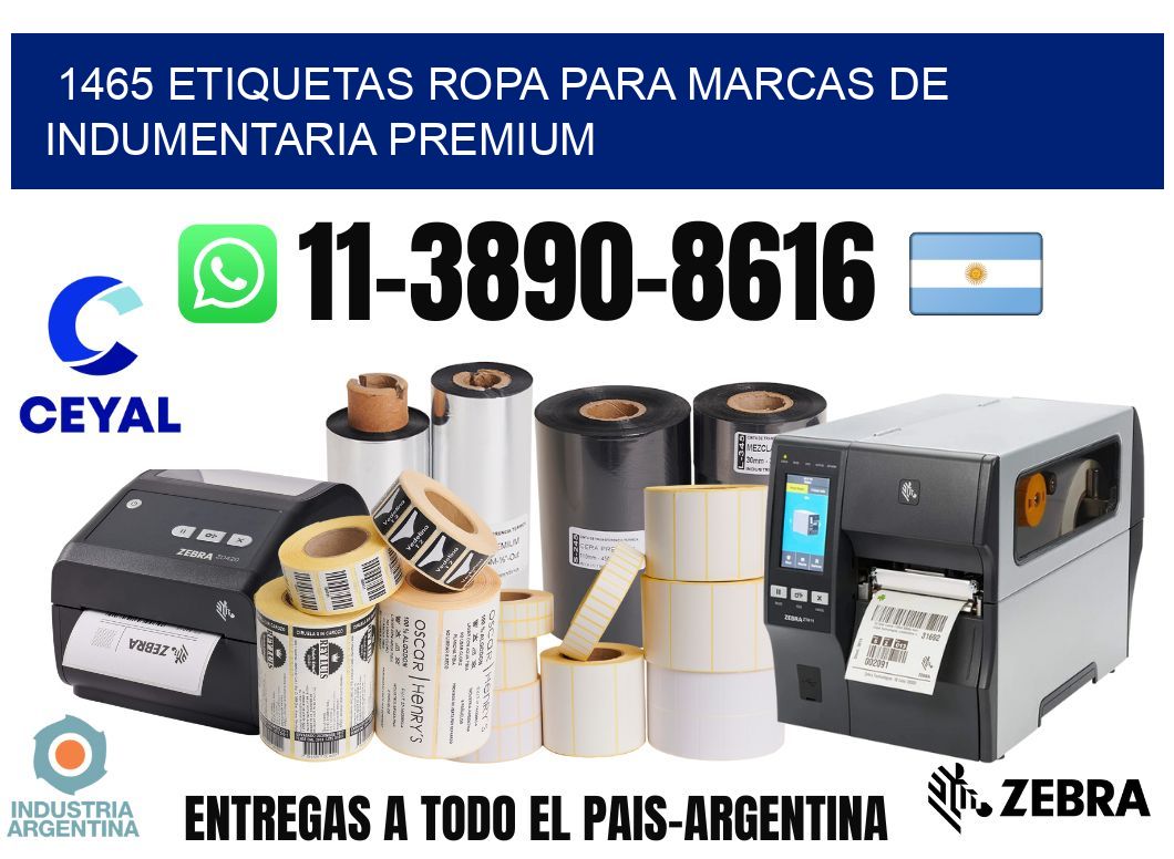 1465 Etiquetas ropa para marcas de indumentaria premium