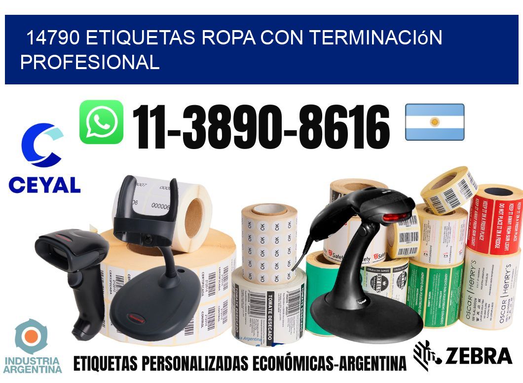 14790 Etiquetas ropa con terminación profesional