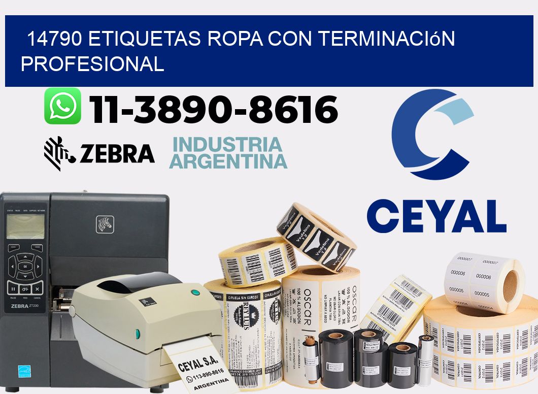 14790 Etiquetas ropa con terminación profesional