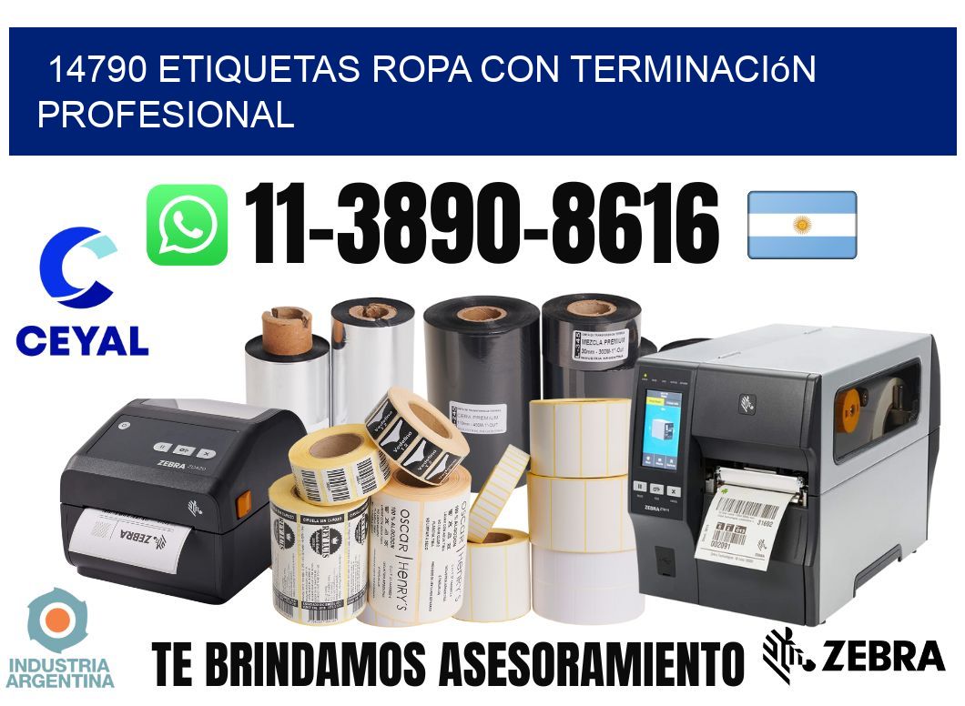 14790 Etiquetas ropa con terminación profesional