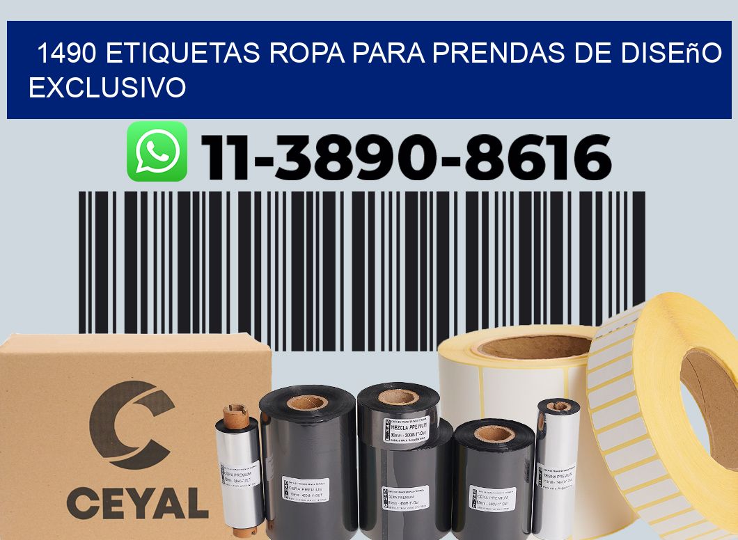 1490 Etiquetas ropa para prendas de diseño exclusivo