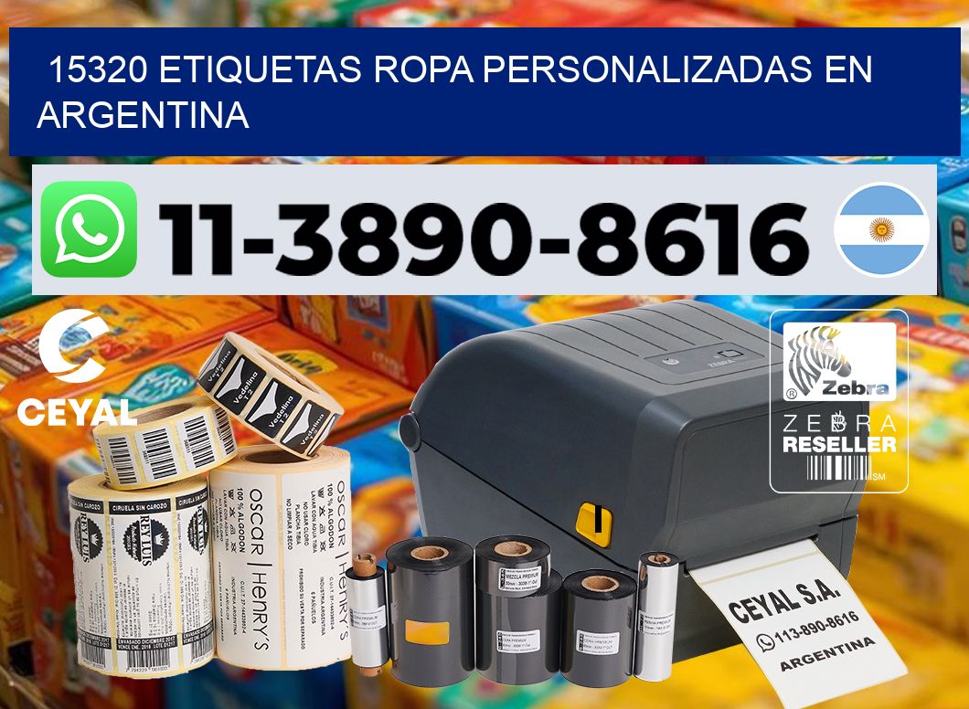 15320 Etiquetas ropa personalizadas en Argentina