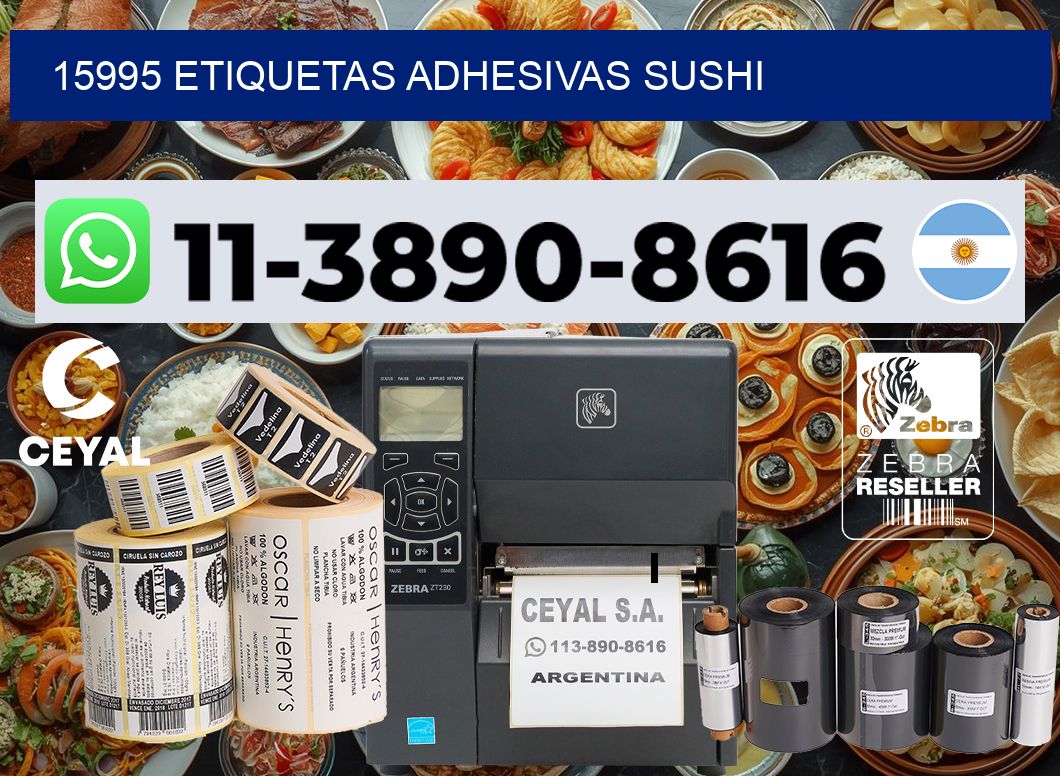 15995 etiquetas adhesivas sushi