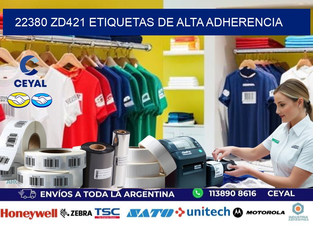 22380 zd421 etiquetas de alta adherencia