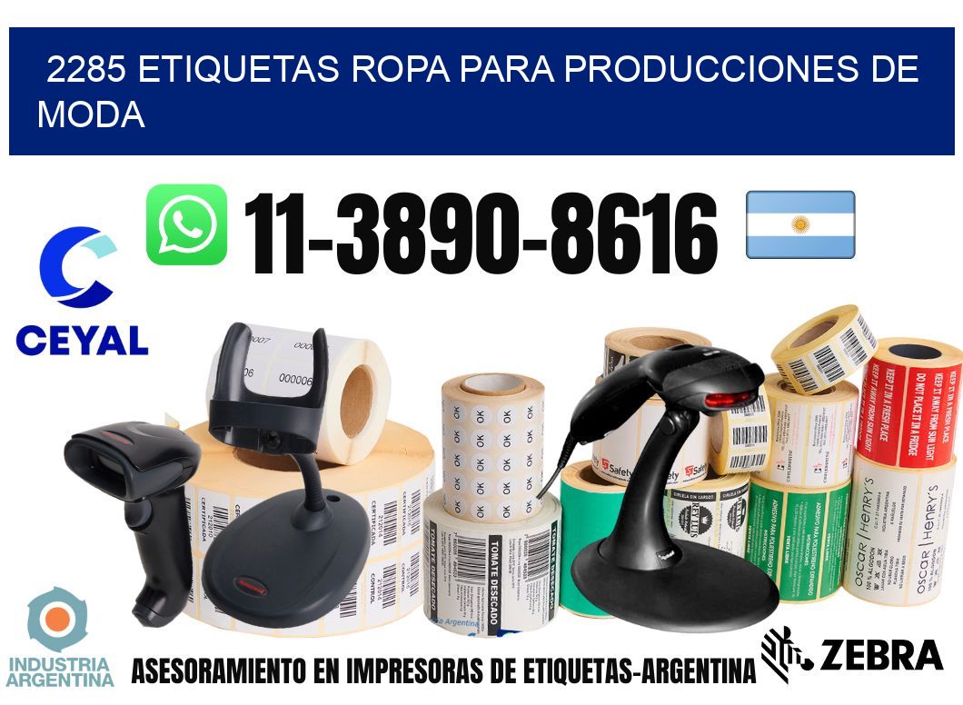 2285 Etiquetas ropa para producciones de moda