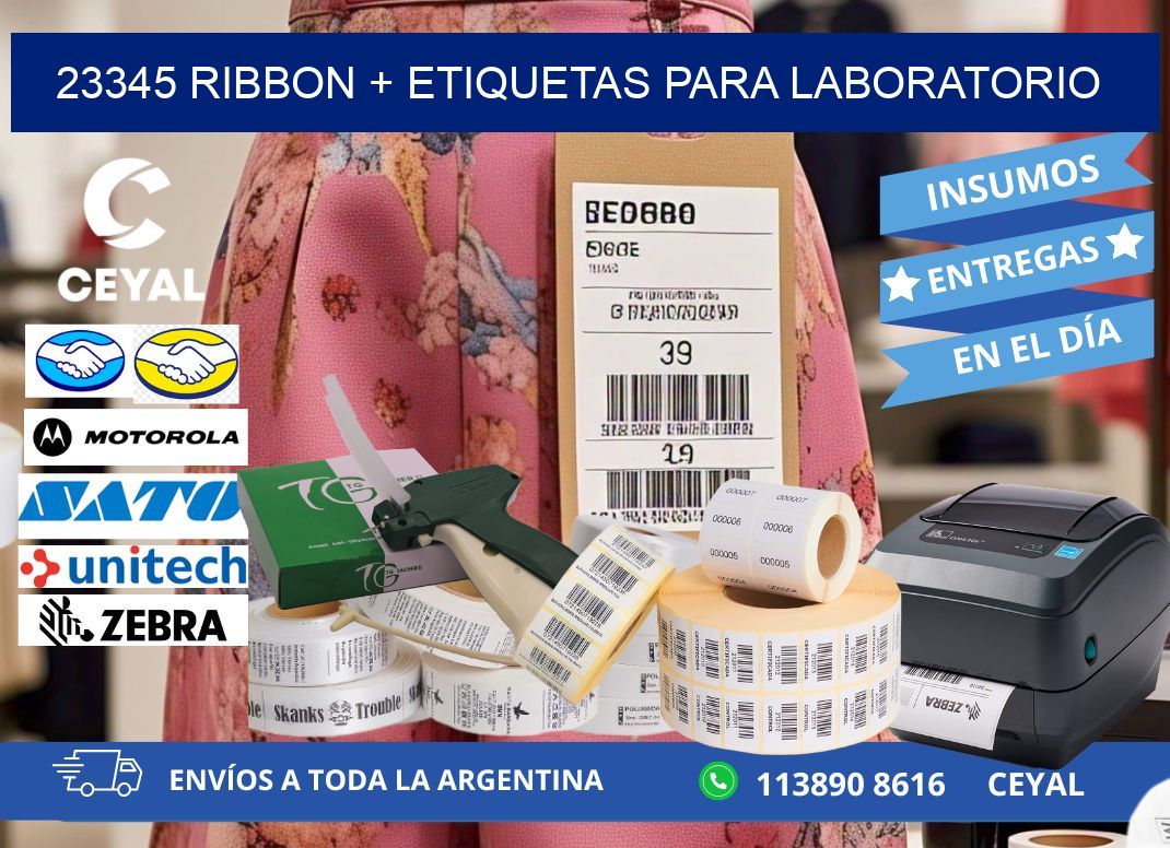 23345 ribbon + etiquetas para laboratorio