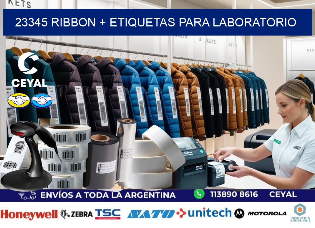 23345 ribbon + etiquetas para laboratorio