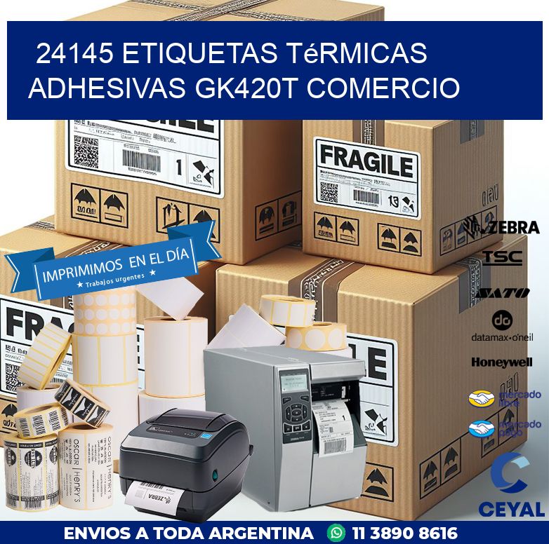 24145 etiquetas térmicas adhesivas gk420t comercio