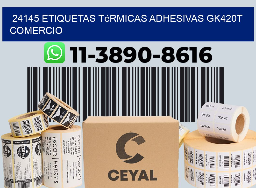 24145 etiquetas térmicas adhesivas gk420t comercio