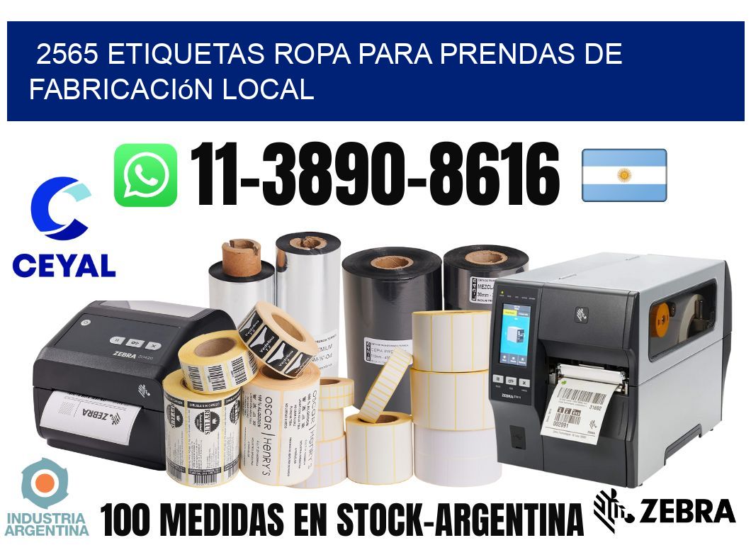 2565 Etiquetas ropa para prendas de fabricación local
