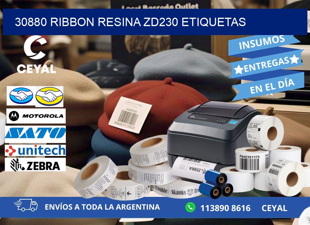 30880 ribbon resina zd230 etiquetas