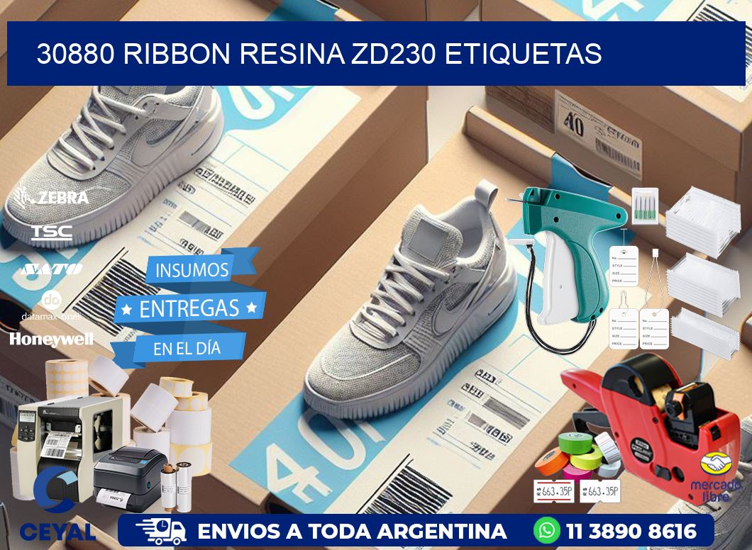 30880 ribbon resina zd230 etiquetas