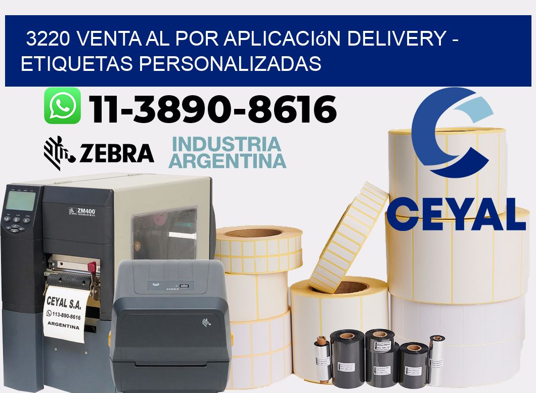 3220 Venta al Por Aplicación delivery - Etiquetas Personalizadas
