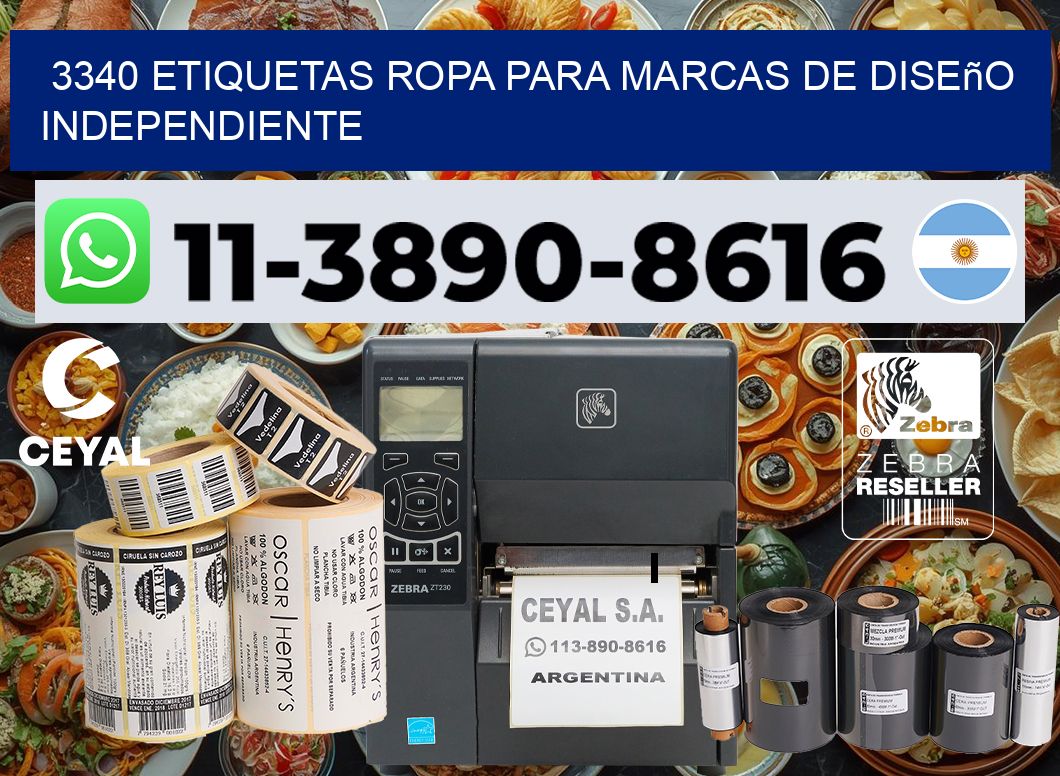 3340 Etiquetas ropa para marcas de diseño independiente