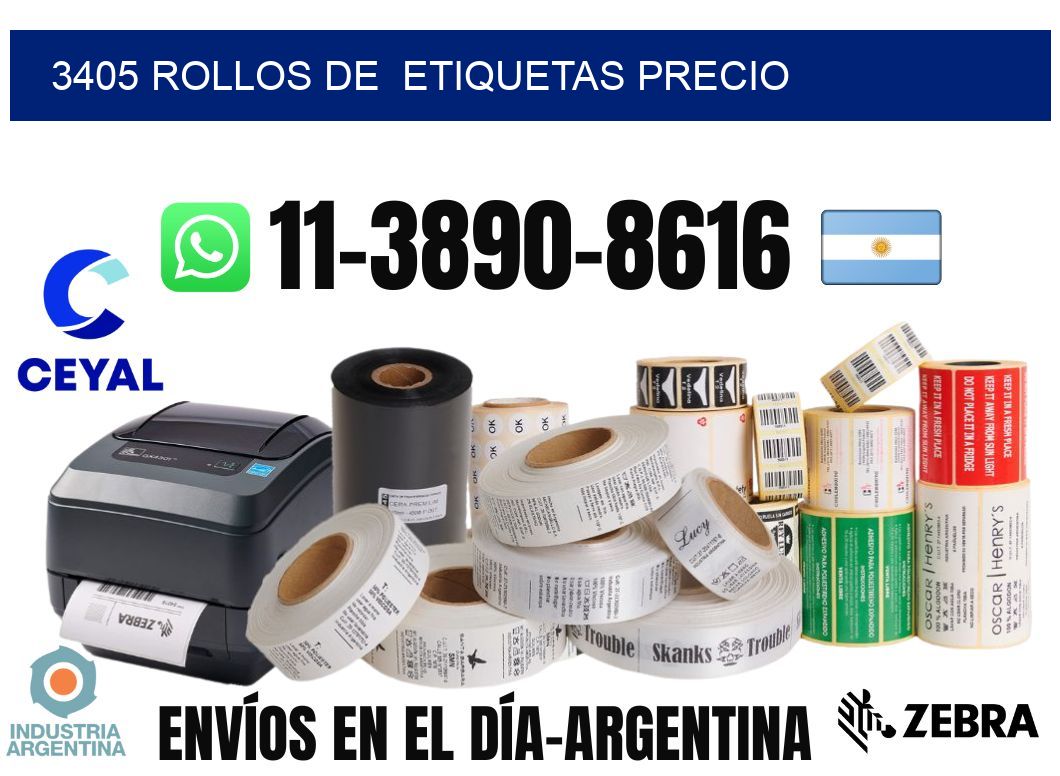 3405 rollos de etiquetas precio