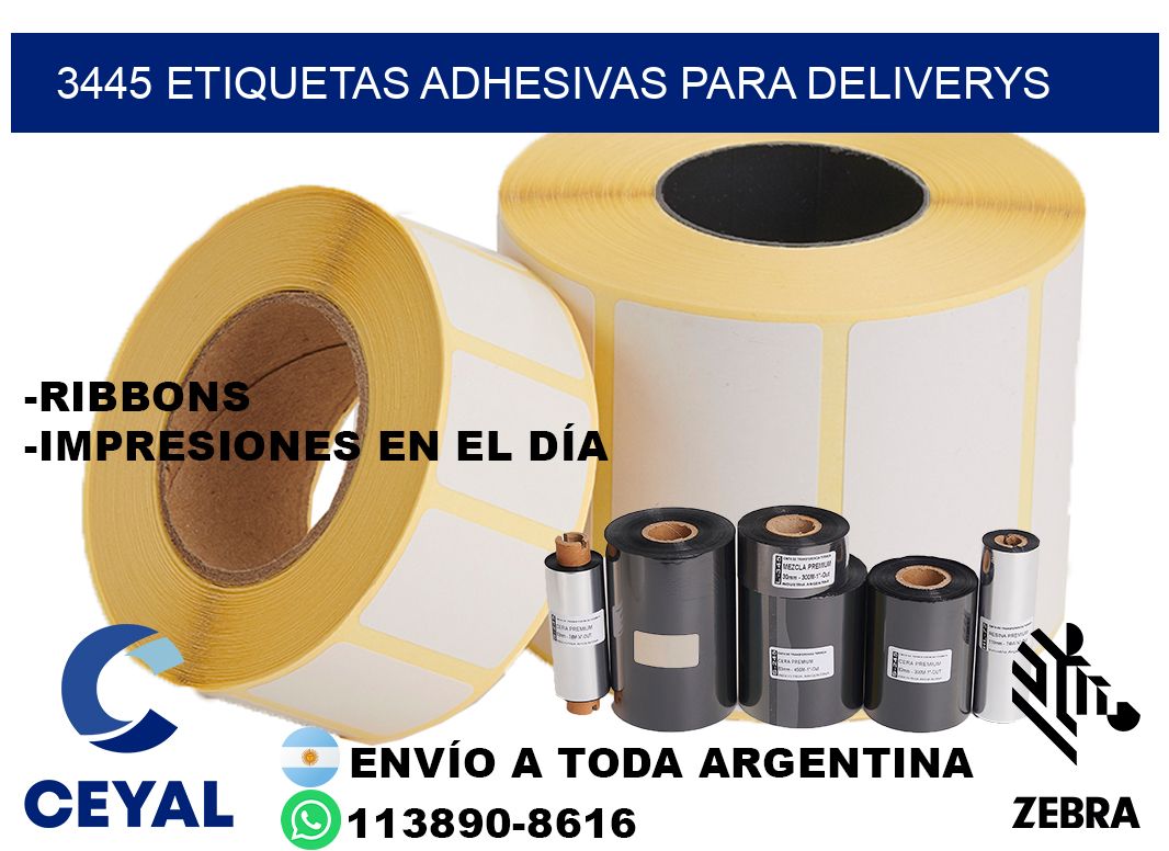 3445 etiquetas adhesivas para deliverys