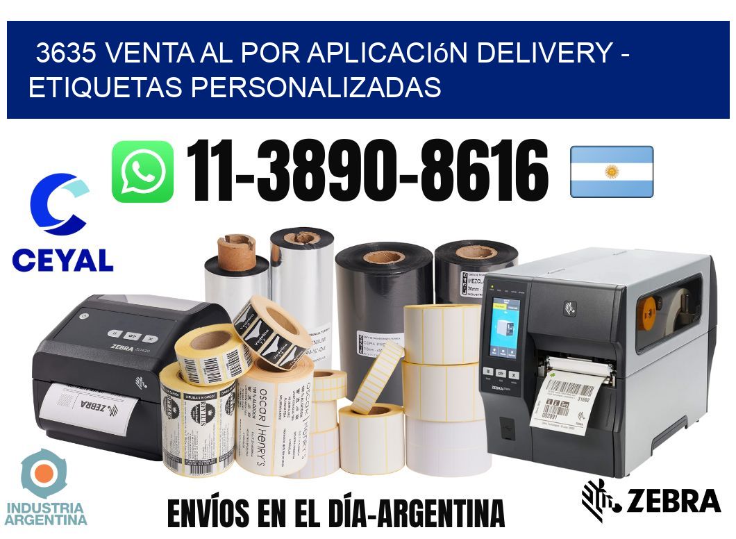 3635 Venta al Por Aplicación delivery - Etiquetas Personalizadas