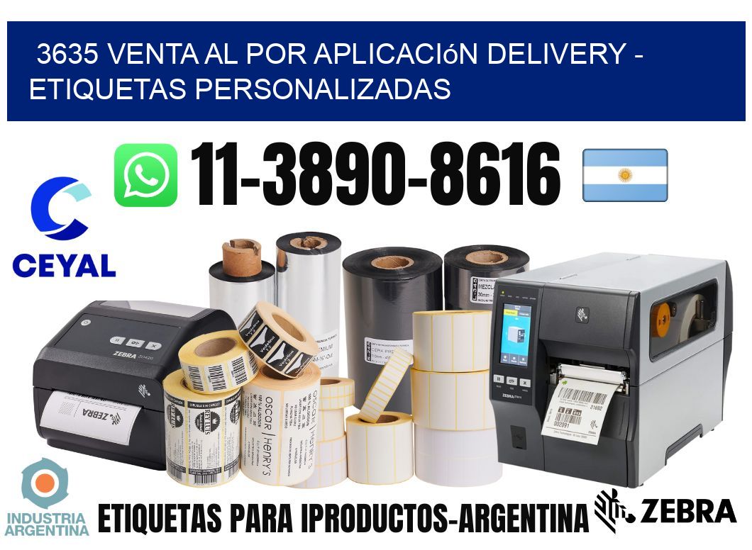 3635 Venta al Por Aplicación delivery - Etiquetas Personalizadas