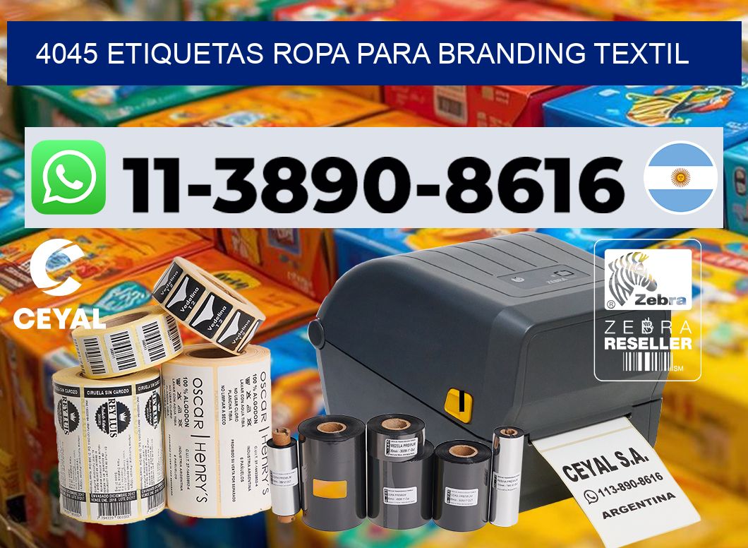 4045 Etiquetas ropa para branding textil