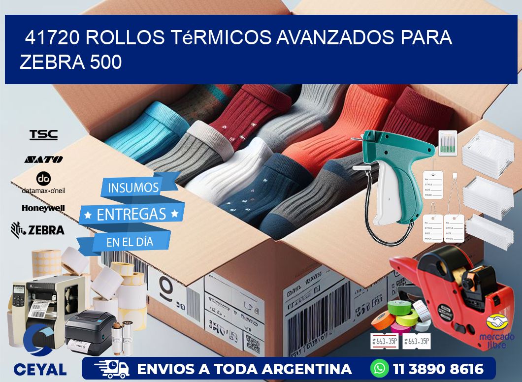 41720 rollos térmicos avanzados para zebra 500