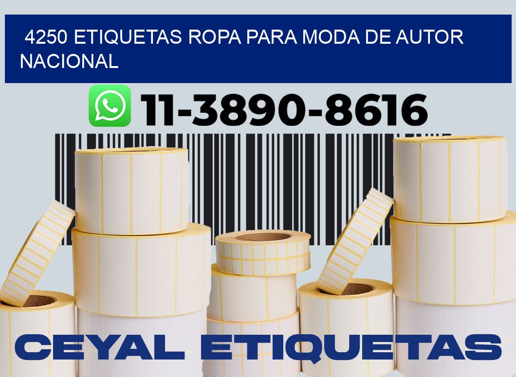 4250 Etiquetas ropa para moda de autor nacional