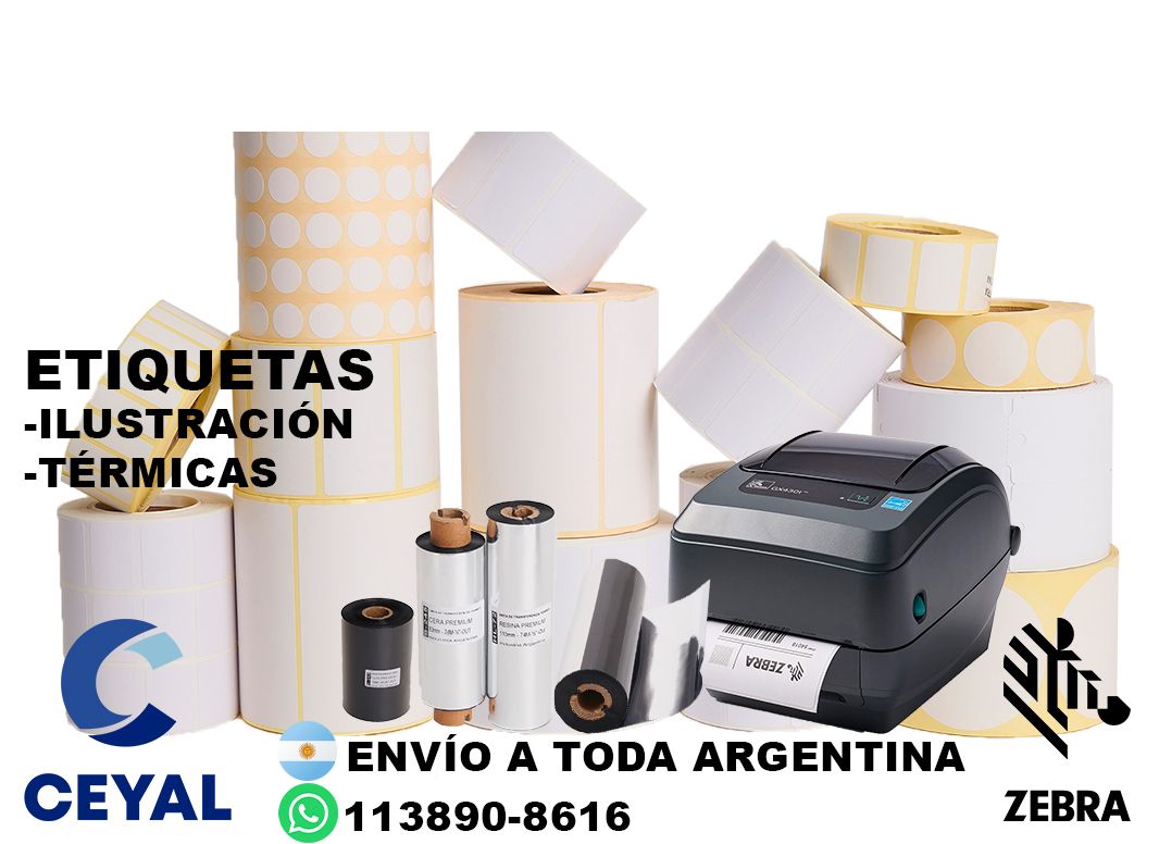 43410 etiquetas + ribbon para logística